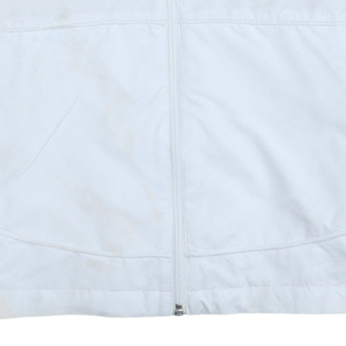 Nike Women White Full Zip Lightweight Jacket Size 8/10