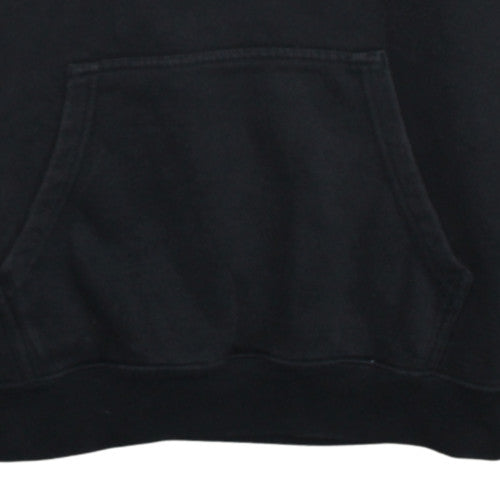 Champion Mens Black Pullover Hoodie L Regular Fit Logo Fleece