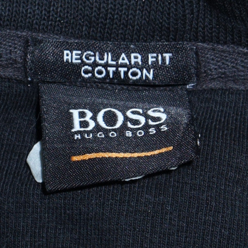 Hugo Boss Men's Black Cotton Regular Fit Full Zip Jacket M