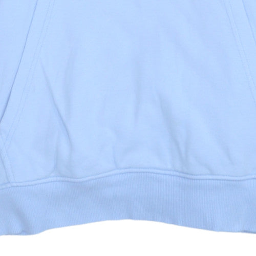 Calvin Klein Women Blue Pullover Hoodie Medium Logo Cotton