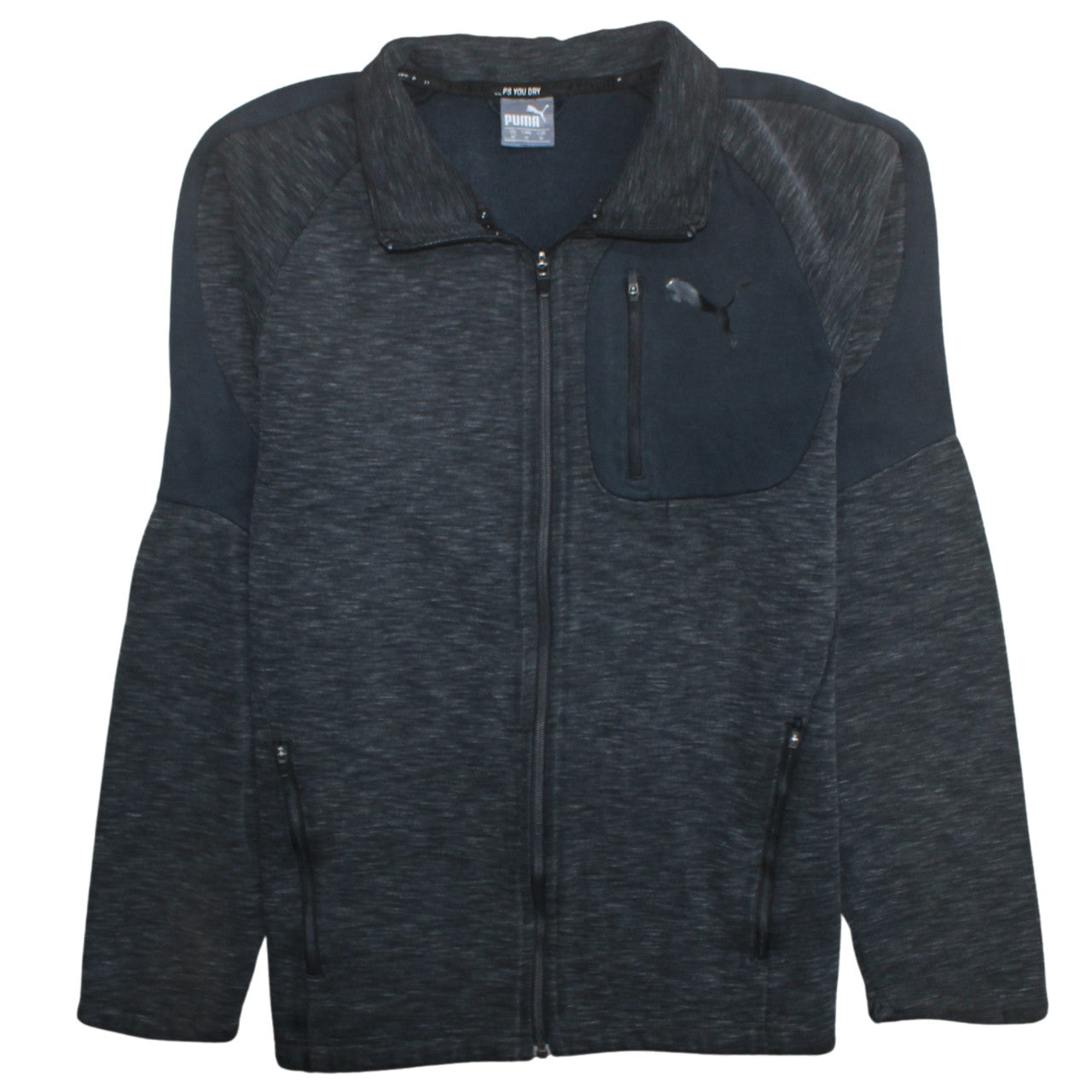 Puma Men's Black Medium Track Jacket Full Zip Polyester Sportswear