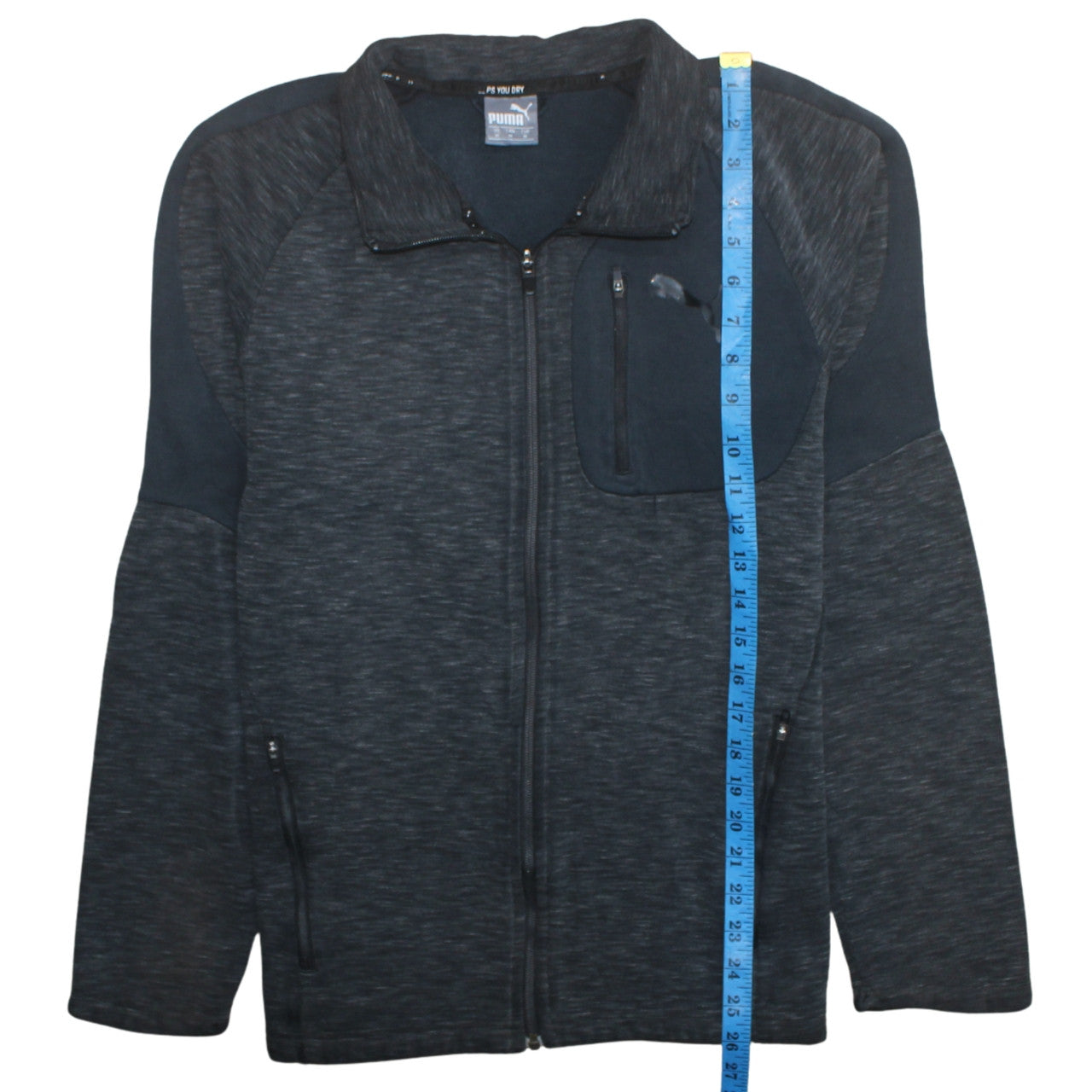 Puma Men's Black Medium Track Jacket Full Zip Polyester Sportswear