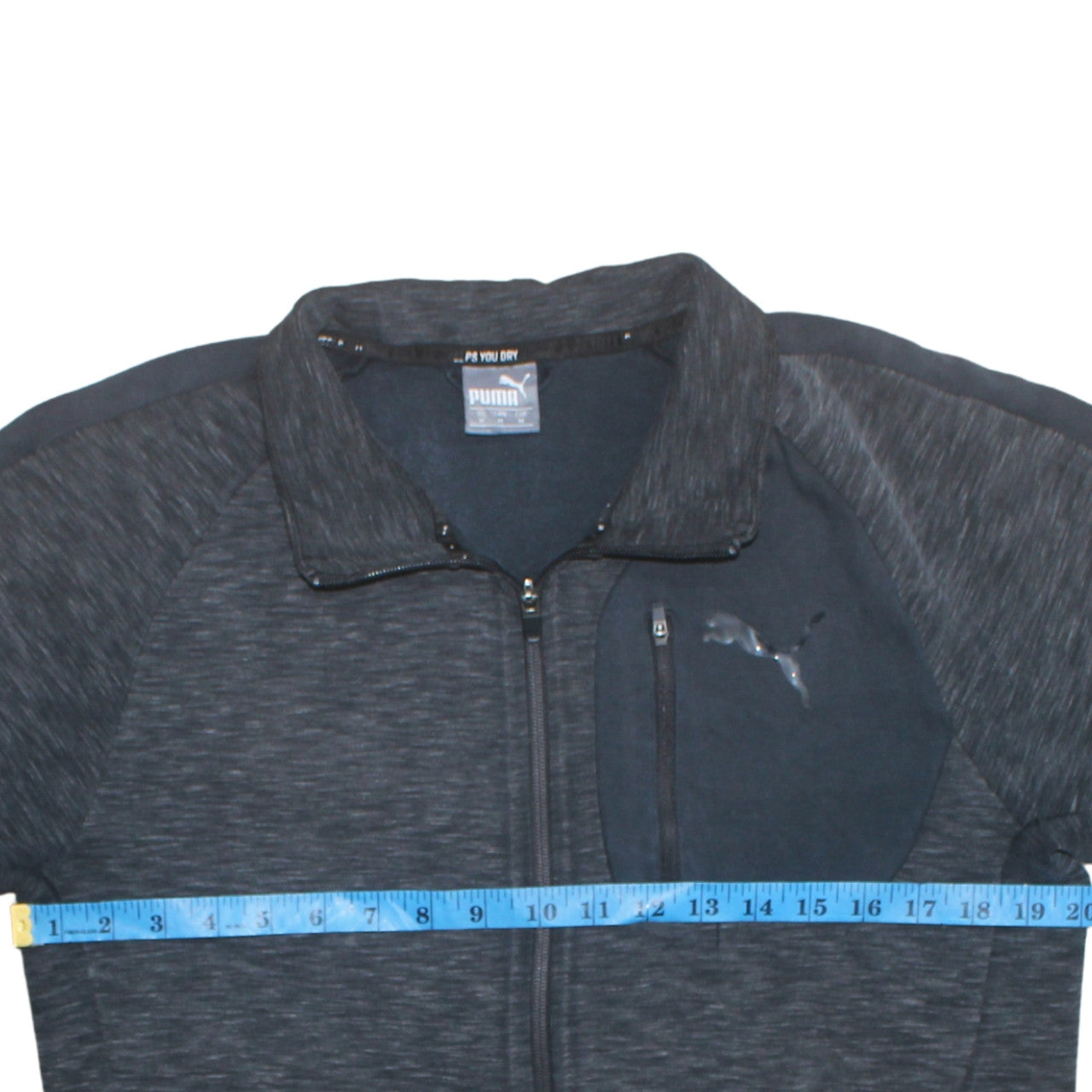 Puma Men's Black Medium Track Jacket Full Zip Polyester Sportswear