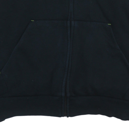 Puma Men's Black Full Zip Hoodie XL - Graphic Print Cotton Blend