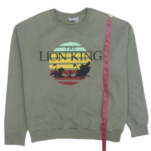 Primark Disney The Lion King Green Sweatshirt Womens L 14/16 Pullover Crew Neck