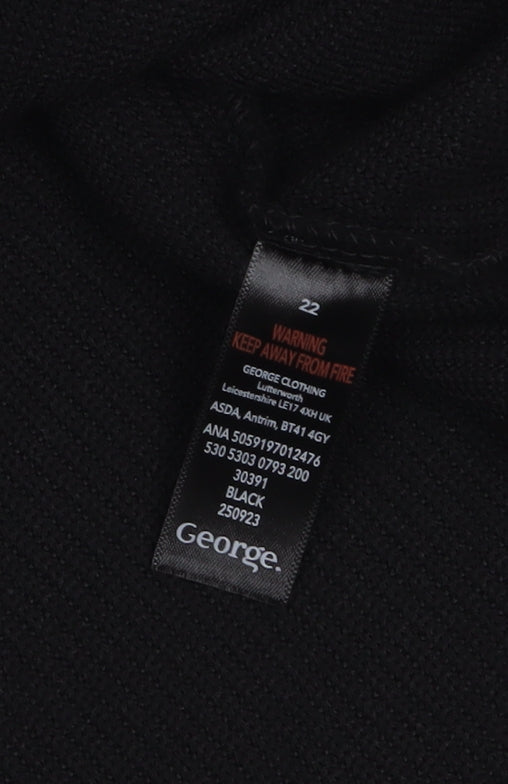 George Women Black Size 22 Pullover Sweatshirt Relaxed Fit