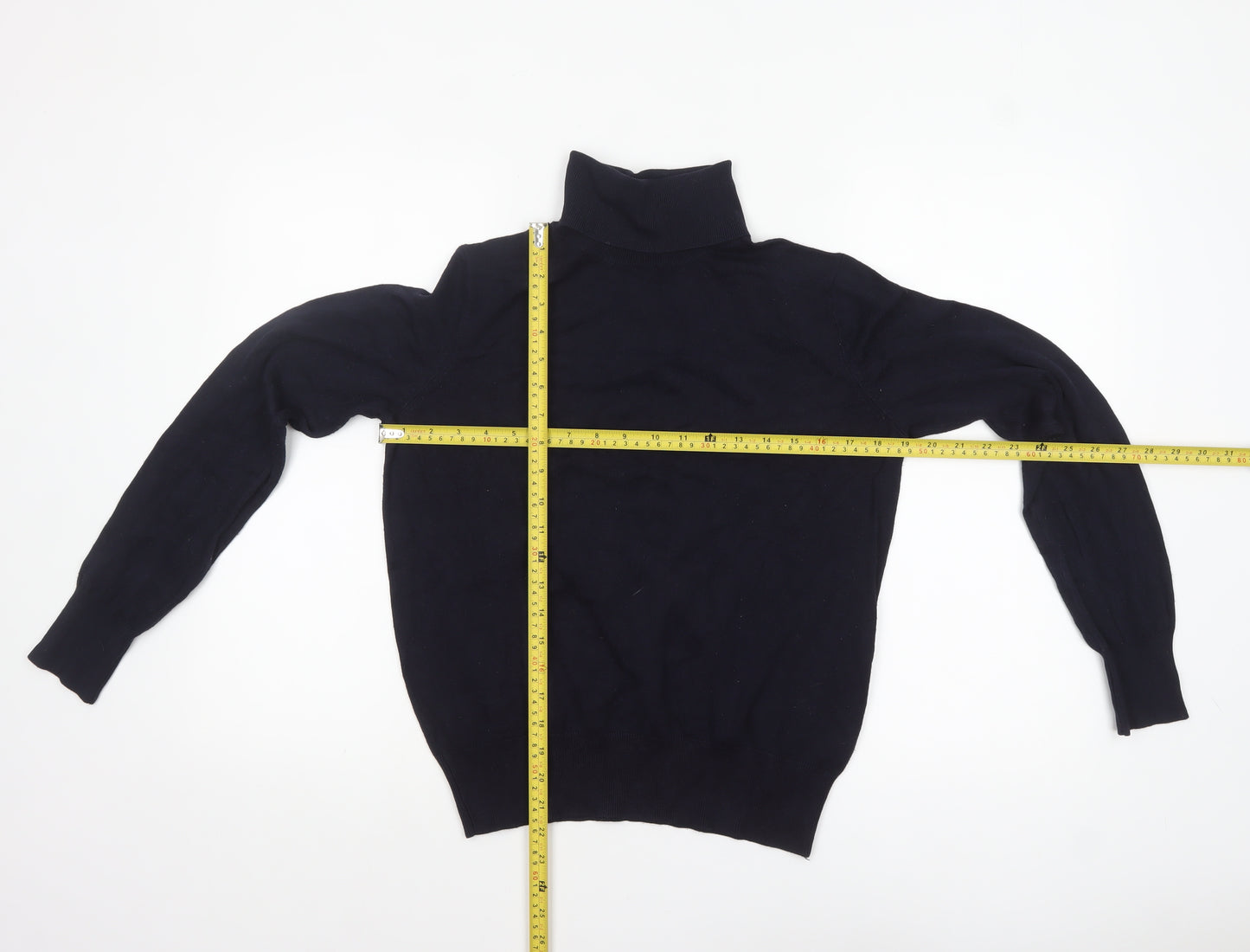 H&M Women's Black Roll Neck Knit Jumper Size 12