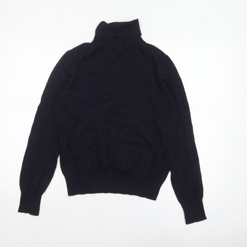 H&M Women's Black Roll Neck Knit Jumper Size 12