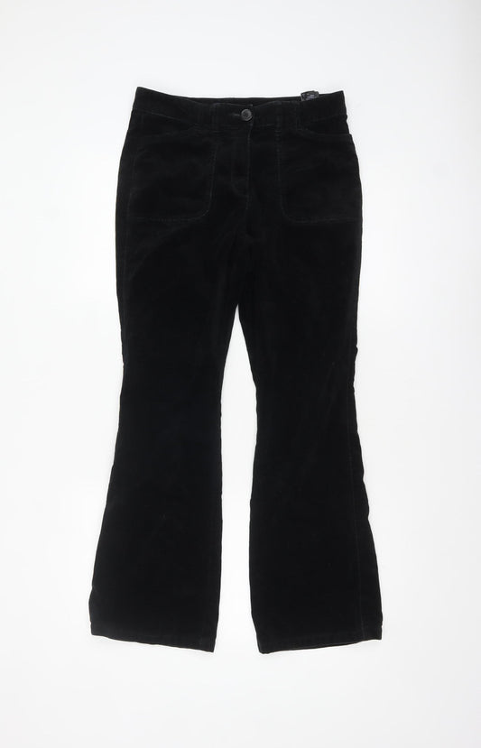 Marks and Spencer Women’s Black Corduroy Flared Trousers Size 10