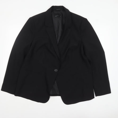 Papaya Women's Black Size 20 Smart Single-Breasted Blazer