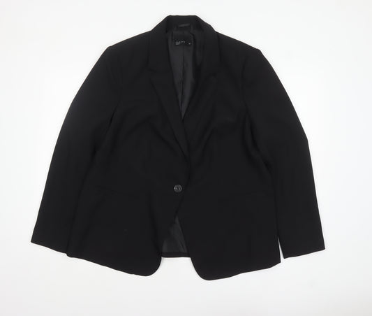 Papaya Women's Black Size 20 Smart Single-Breasted Blazer