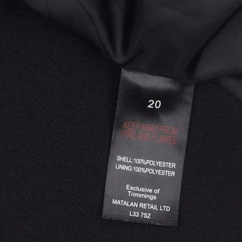 Papaya Women's Black Size 20 Smart Single-Breasted Blazer