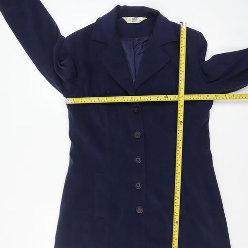 New Look Women's Blue Blazer Jacket UK 14 Lined Classic Style