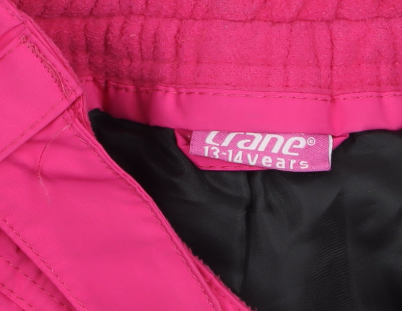 Crane Girls Pink Snow Pants 13-14 Years Skiing Winter Insulated Trousers
