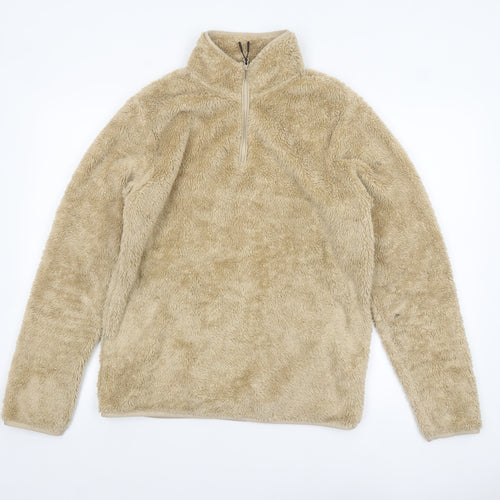 Mountain Warehouse Women's Beige Fleece 1/2 Zip Pullover Sweatshirt Size S