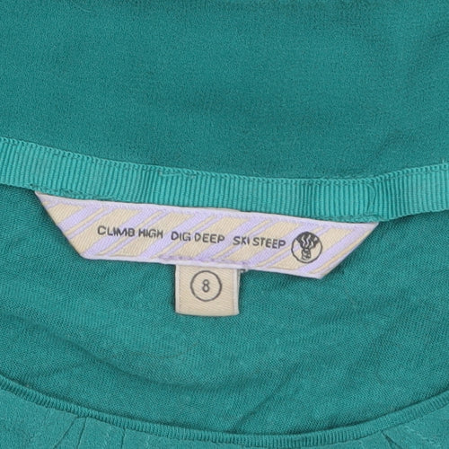 Rule the Water Women’s Green Lyocell Short Sleeve Scoop Neck Top Size 8