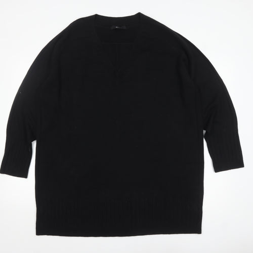 Next Mens Black XL V-Neck Acrylic Knit Jumper