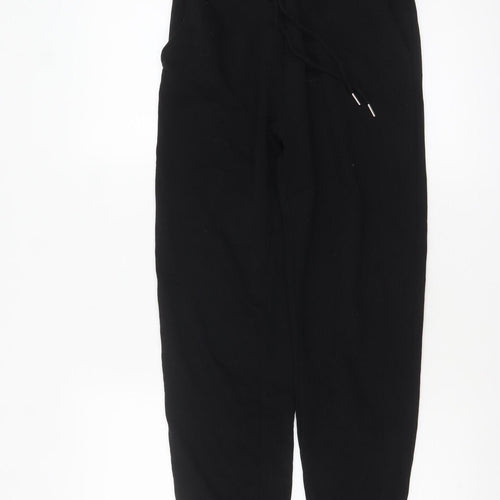 Stradivarius Women Black 2XS Jogger Sweatpants Elastic Waist