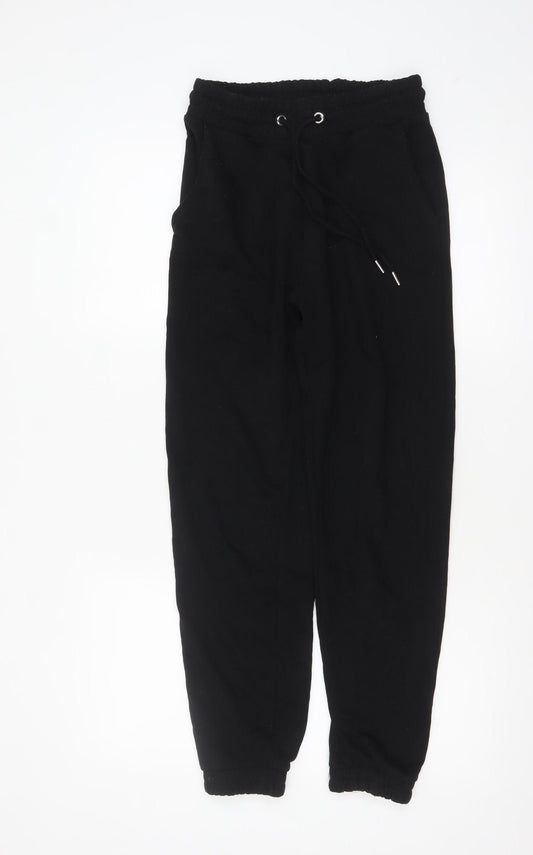 Stradivarius Women Black 2XS Jogger Sweatpants Elastic Waist