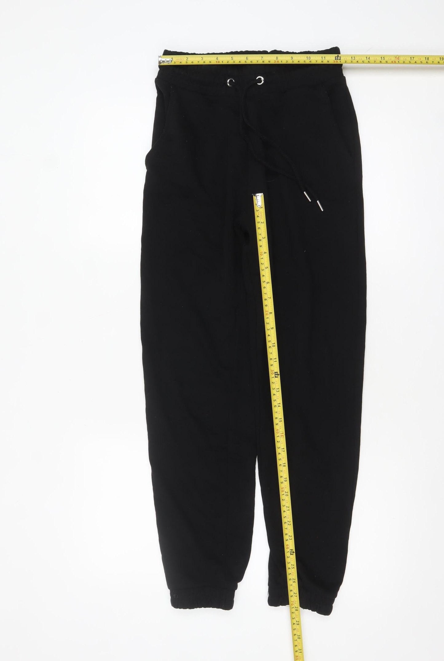 Stradivarius Women Black 2XS Jogger Sweatpants Elastic Waist