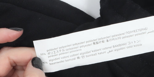 Stradivarius Women Black 2XS Jogger Sweatpants Elastic Waist
