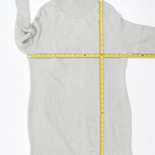Avenue Women’s Grey Roll Neck Long Sleeve Tunic Jumper Size 16