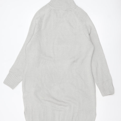 Avenue Women’s Grey Roll Neck Long Sleeve Tunic Jumper Size 16