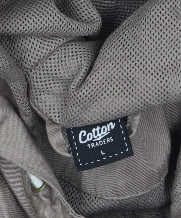 Cotton Traders Women Beige Hooded Anorak Jacket L