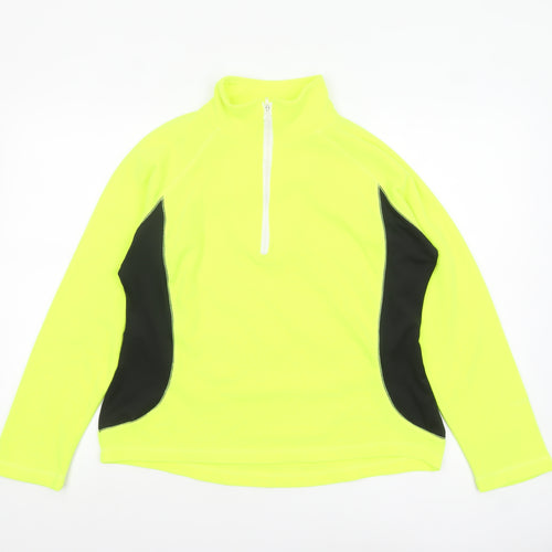 Peter Storm Women Yellow 1/2 Zip Pullover Fleece Sweatshirt Size 14