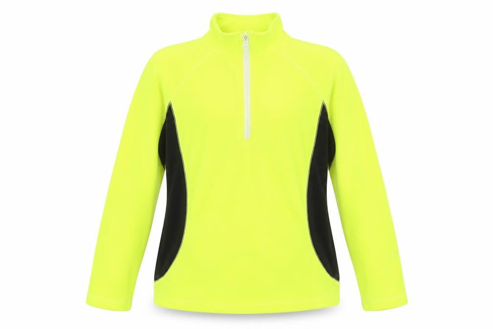 Front view of Peter Storm Women Yellow 1/2 Zip Pullover Fleece Sweatshirt, size 14