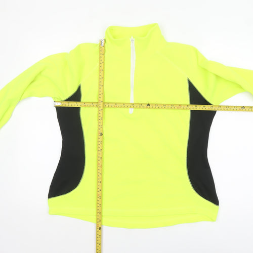 Peter Storm Women Yellow 1/2 Zip Pullover Fleece Sweatshirt Size 14