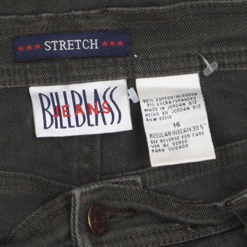 Bill Blass Women’s Black Stretch Straight Jeans Size 16