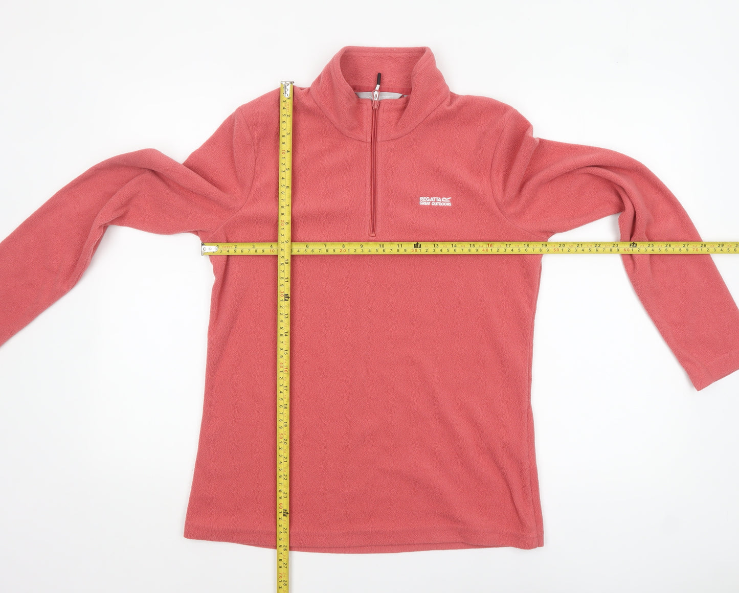Regatta Women Pink Fleece Pullover 1/4 Zip Sweatshirt UK 10