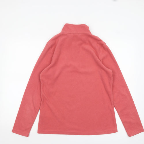 Regatta Women Pink Fleece Pullover 1/4 Zip Sweatshirt UK 10
