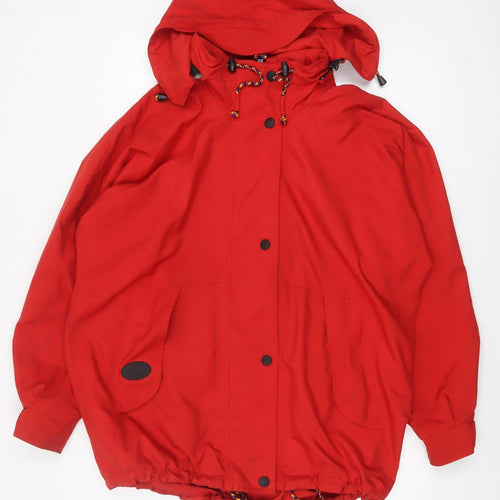 Marks and Spencer Women’s Red Hooded Anorak Jacket Size 12
