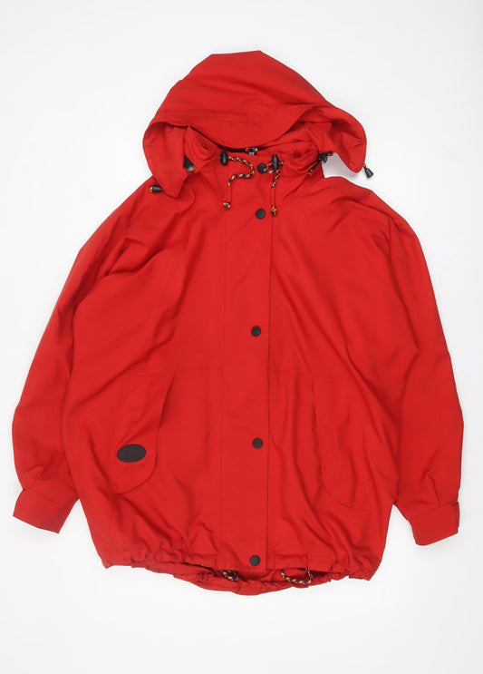 Marks and Spencer Women’s Red Hooded Anorak Jacket Size 12