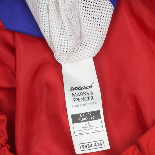 Marks and Spencer Women’s Red Hooded Anorak Jacket Size 12