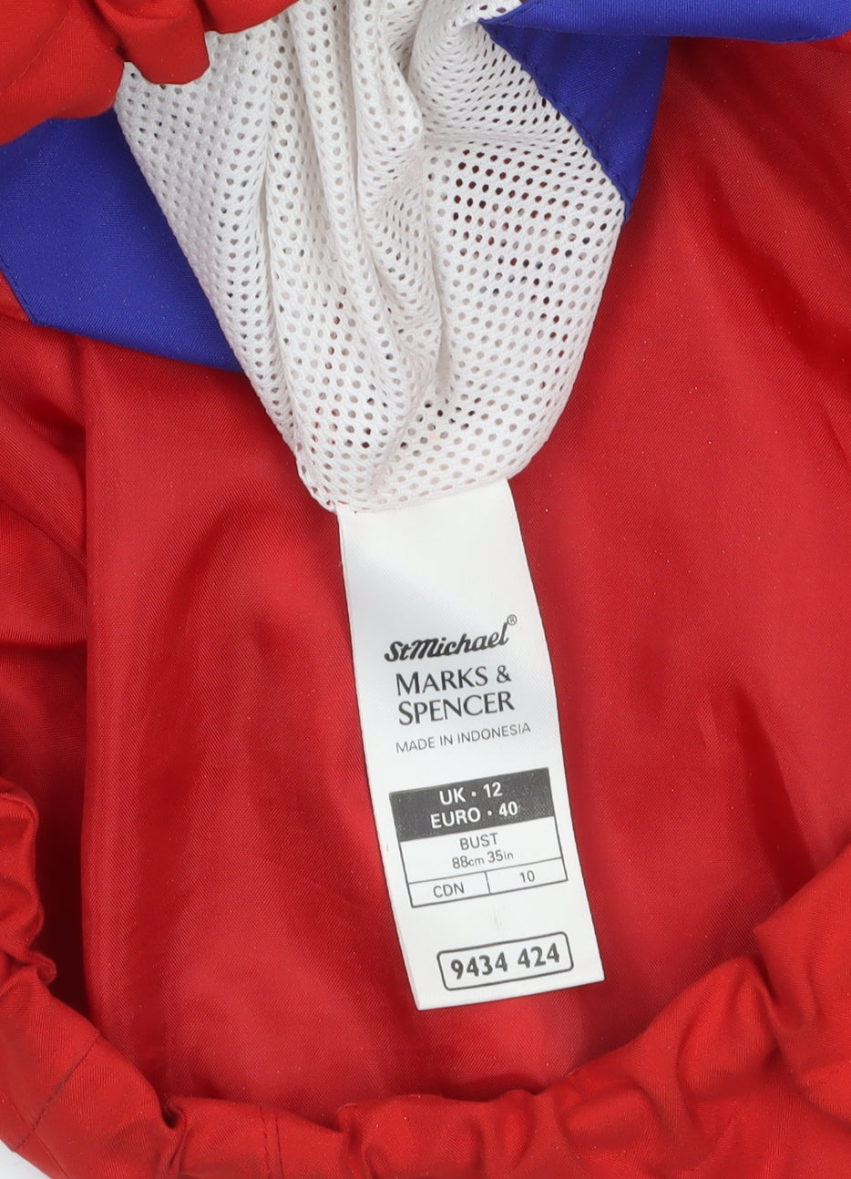 Marks and Spencer Women’s Red Hooded Anorak Jacket Size 12