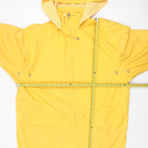 Marks and Spencer Women’s Yellow Hooded Rain Coat Jacket Size 16