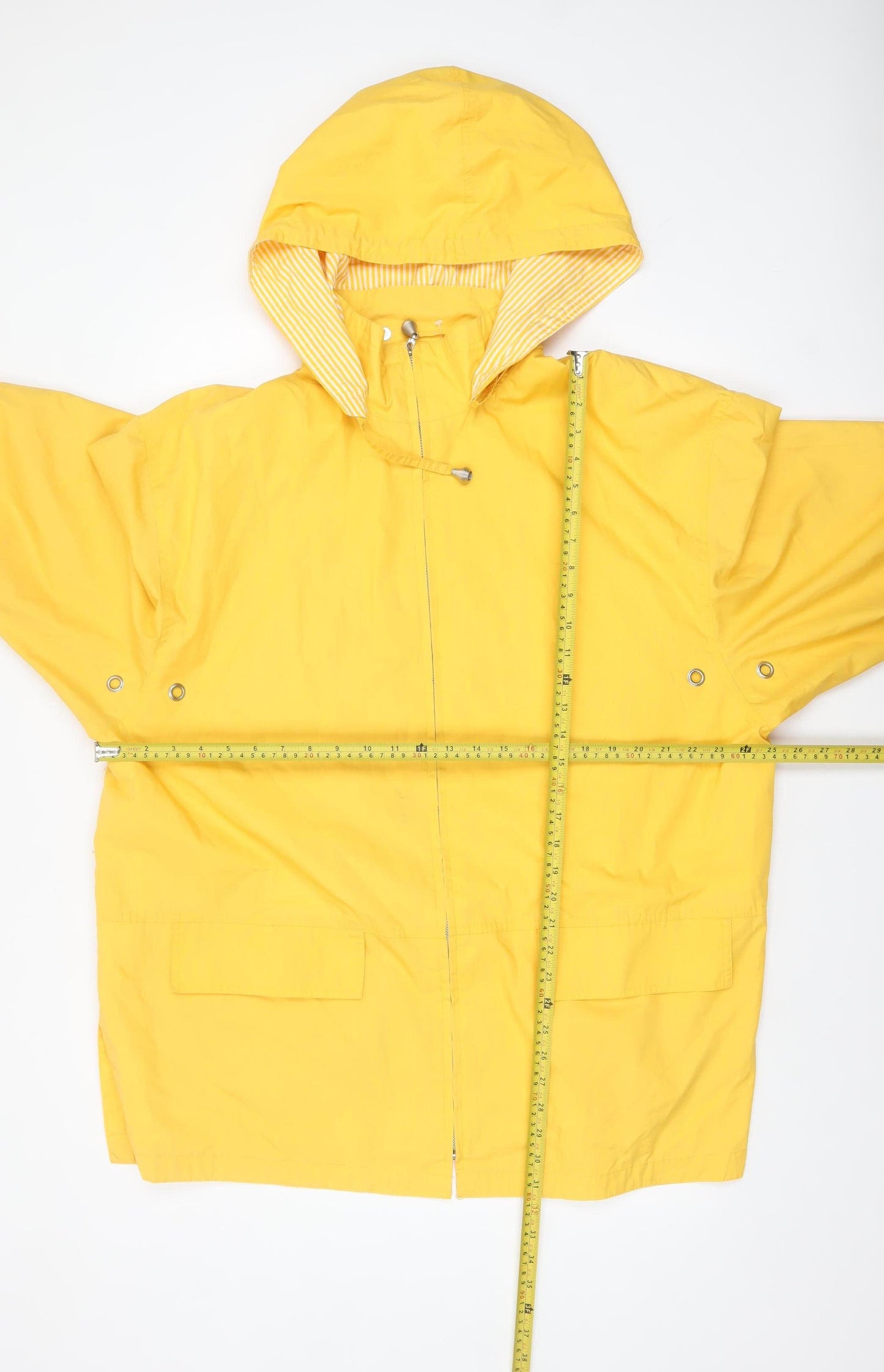 Marks and Spencer Women’s Yellow Hooded Rain Coat Jacket Size 16
