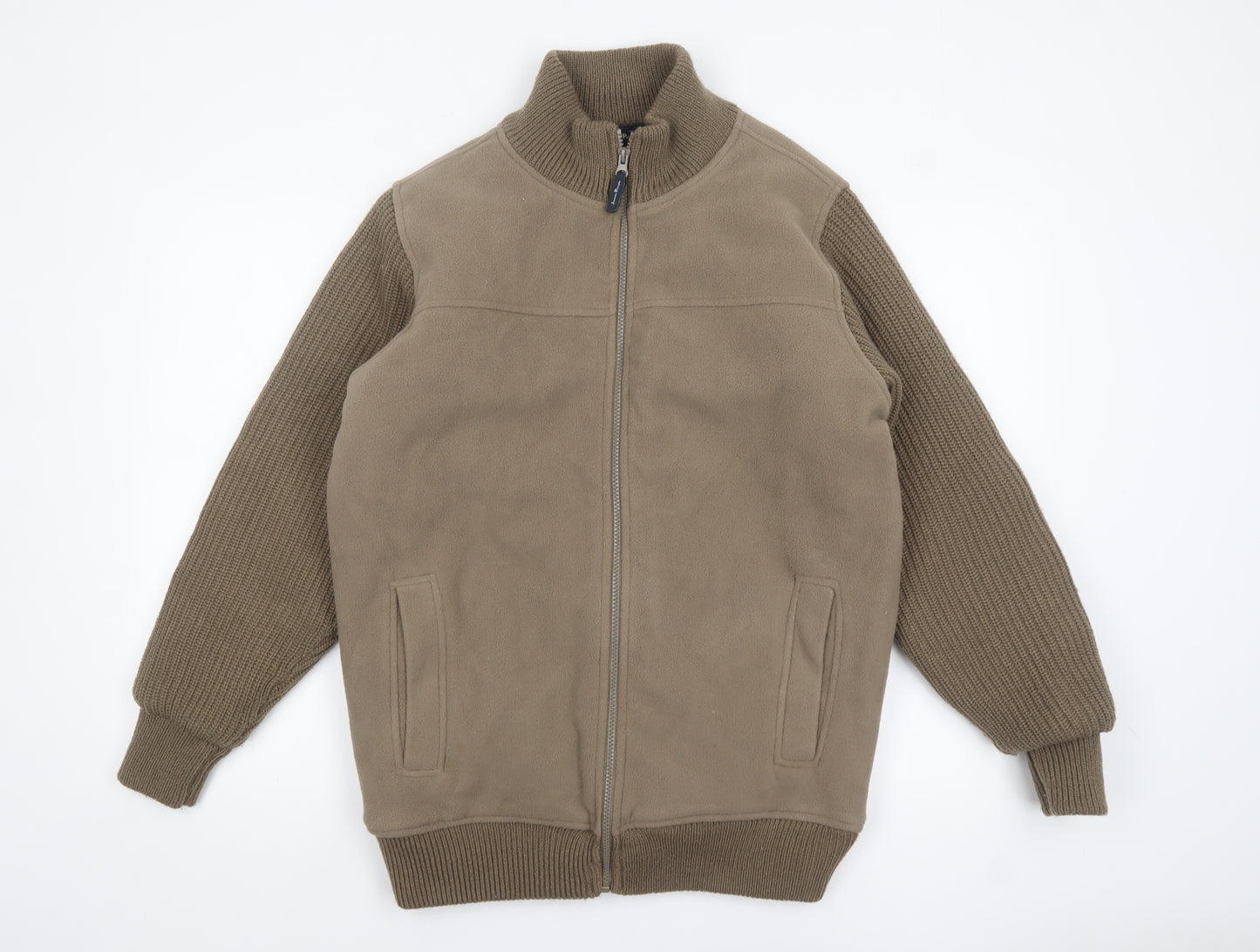 James Pringle Men’s Brown Small Full Zip Knit Fleece Jacket