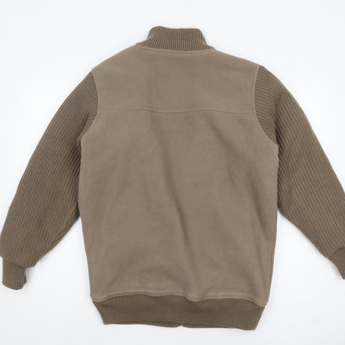 James Pringle Men’s Brown Small Full Zip Knit Fleece Jacket