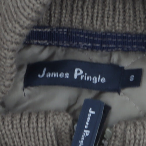 James Pringle Men’s Brown Small Full Zip Knit Fleece Jacket