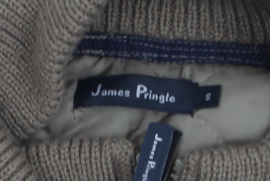 James Pringle Men’s Brown Small Full Zip Knit Fleece Jacket