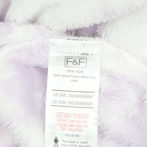 F&F Women’s Purple Tie Dye Hooded Fleece Robe One Size