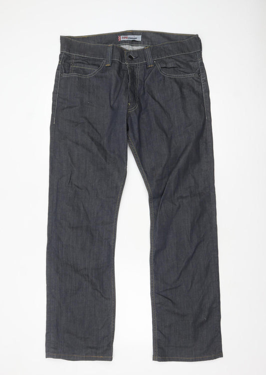 Levi's 506 Men's Blue Straight Leg Denim Jeans W34 L32 Regular Fit