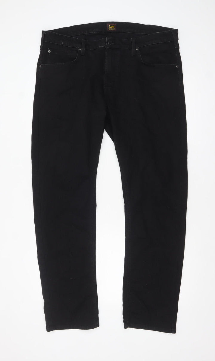 Lee Men's Black Daren Zip Fly Straight Regular Fit Jeans W38 L32