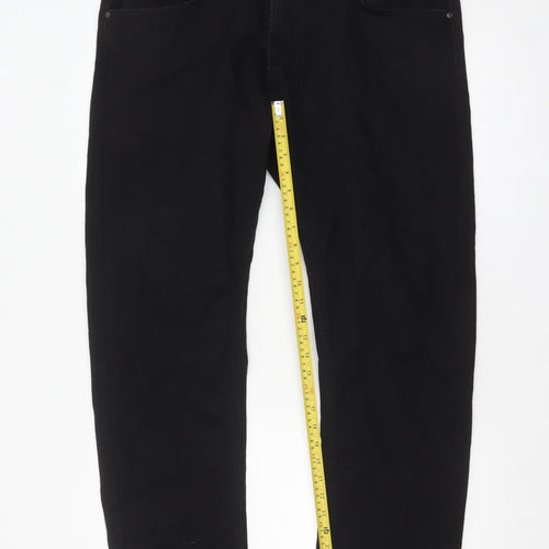 Lee Men's Black Daren Zip Fly Straight Regular Fit Jeans W38 L32