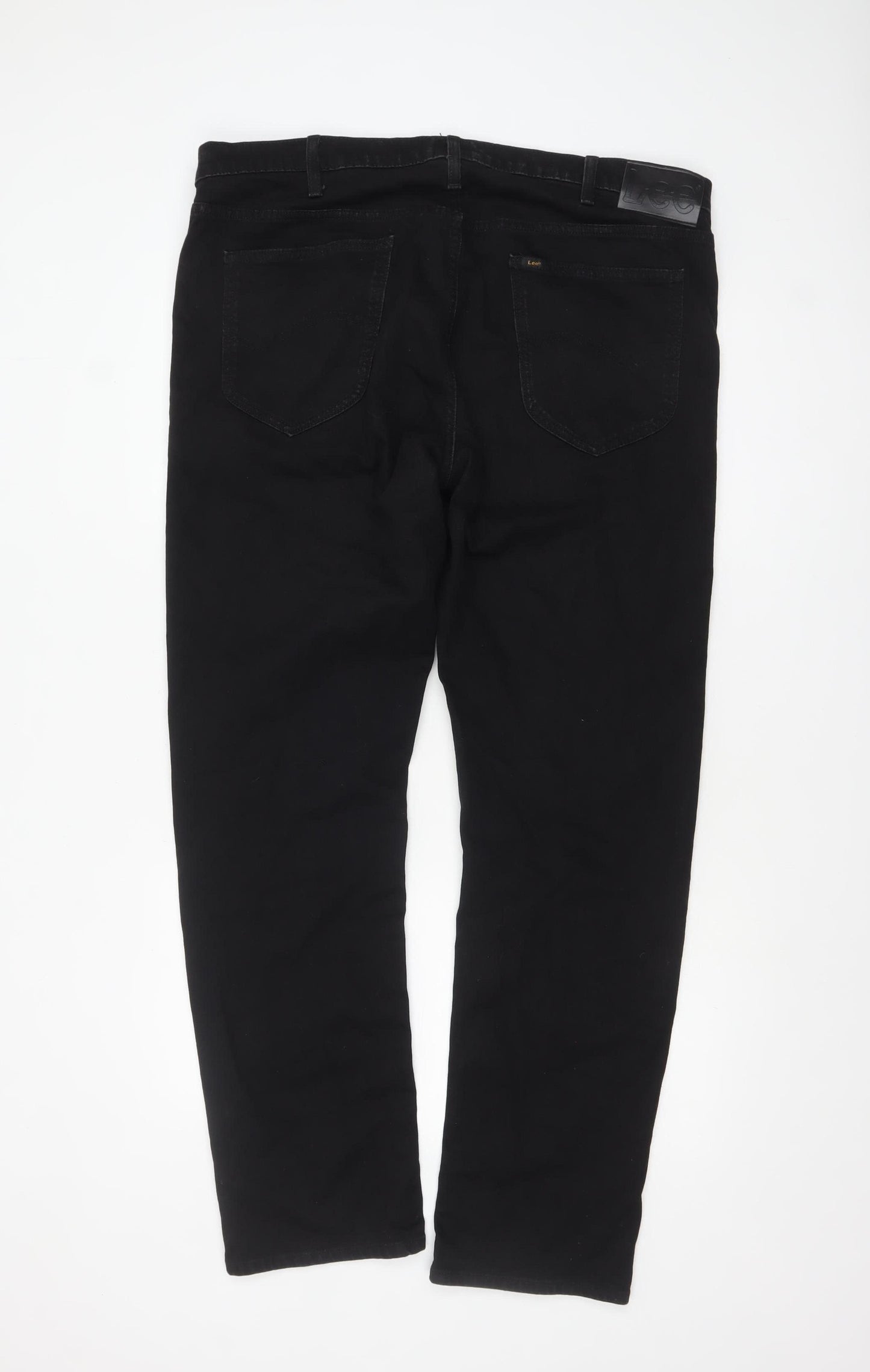 Lee Men's Black Daren Zip Fly Straight Regular Fit Jeans W38 L32