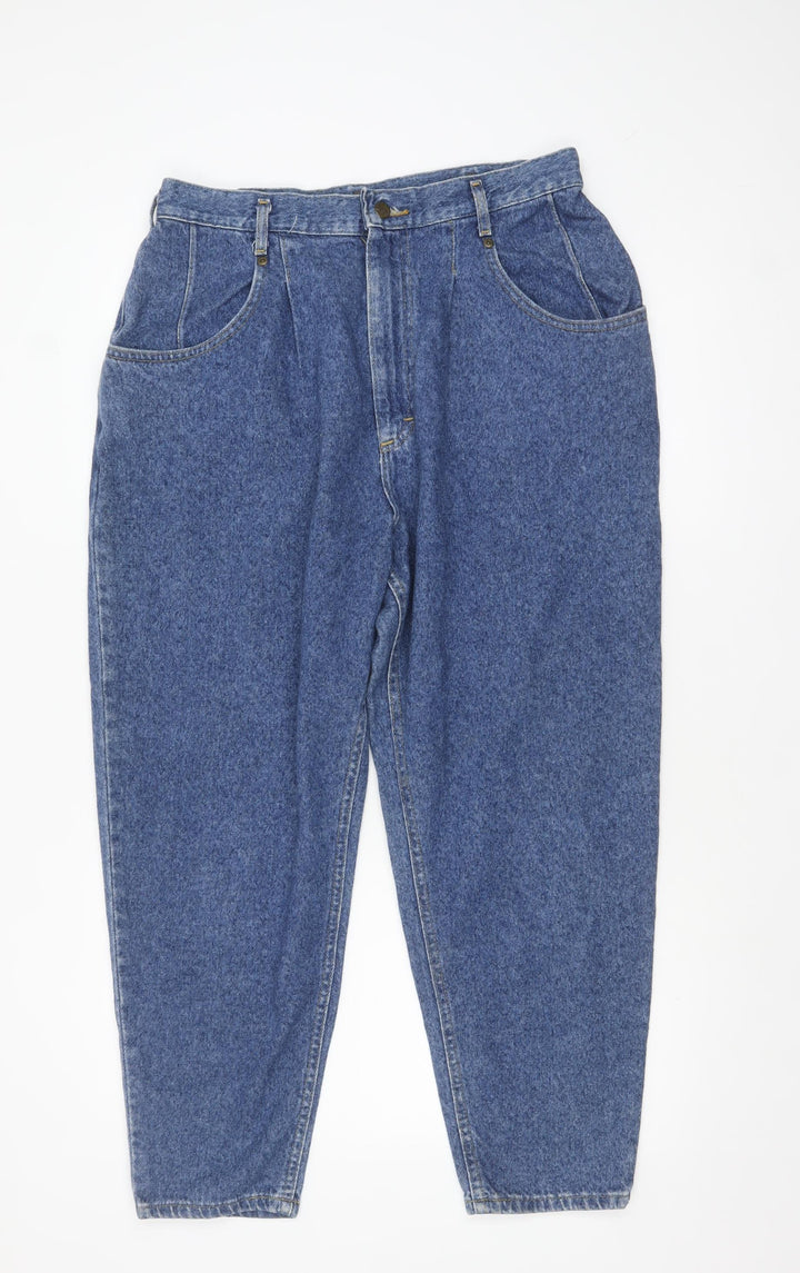 Lee Women's Blue High Rise Mom Jeans Size 16 Plus Denim Vintage